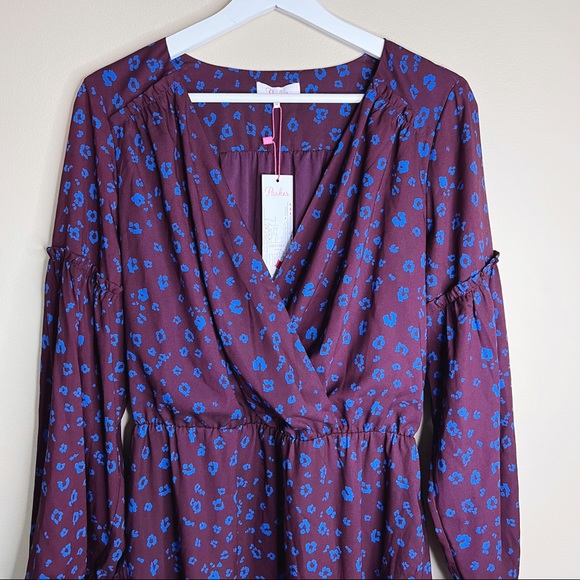 Parker Surplice Cobalt Purple Dress - Picture 3 of 12